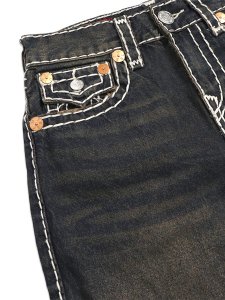 画像3: 【送料無料】TRUE RELIGION VINNY SUPER T FRAYED HEM FLAP ULTRA BAGGY SHORT KYOTO DKW (3)