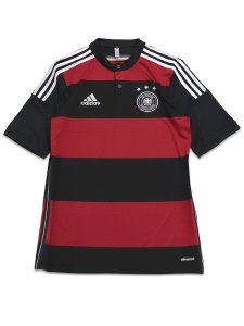 画像1: 【送料無料】ADIDAS GERMANY 2014 AWAY REPLICA UNIFORM-BLACK/VICTORY RED (1)