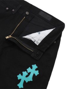 画像4: 【送料無料】ADVANCE LEVIS 505 CROSS LEATHER BLACK/TIFFANY BLUE (4)