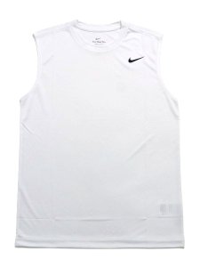 画像1: NIKE DF STD FLEX SLEEVELESS TEE-WHITE/BLACK (1)