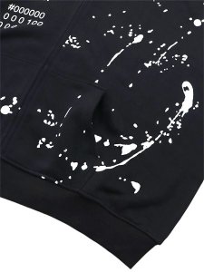 画像4: 【送料無料】WNTD APPAREL GHOST PAINT PANTONE HOODIE PITCH BLK (4)