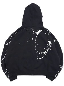 画像2: 【送料無料】WNTD APPAREL GHOST PAINT PANTONE HOODIE PITCH BLK (2)