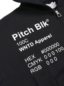 画像3: 【送料無料】WNTD APPAREL GHOST PAINT PANTONE HOODIE PITCH BLK (3)