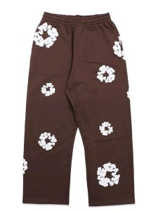 画像1: 【送料無料】DENIM TEARS COTTON WREATH BAGGY SWEATPANTS DARK BROWN (1)