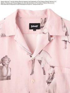 画像2: 【送料無料】SCHOTT MARILYN MONROE RAYON SHIRT (2)
