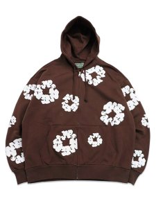 画像1: 【送料無料】DENIM TEARS COTTON WREATH ZIP HOODIE DARK BROWN (1)