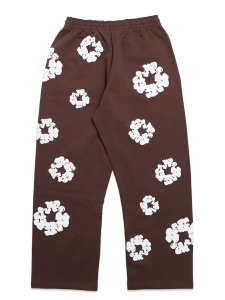 画像2: 【送料無料】DENIM TEARS COTTON WREATH BAGGY SWEATPANTS DARK BROWN (2)