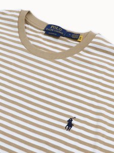 画像3: 【送料無料】POLO RALPH LAUREN CLASSIC FIT STRIPED TEE VINTAGE KHAKI/WHITE (3)