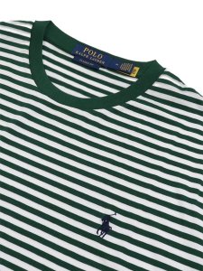 画像3: 【送料無料】POLO RALPH LAUREN CLASSIC FIT STRIPED TEE NEW FOREST/WHITE (3)