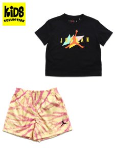 画像1: 【KIDS】JORDAN TODDLER JDB FESTIVAL TIE DYE SHORT SET-LEMON WASH (1)