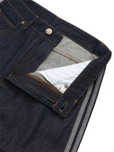 画像5: 【送料無料】ADIDAS FIREBIRD ADICOLOR JORTS MID-RISE STRAIGHT-INDIGO DENIM (5)