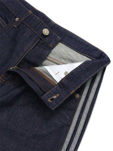 画像5: 【送料無料】ADIDAS FIREBIRD ADICOLOR DENIM MID-RISE STRAIGHT-INDIGO DENIM (5)