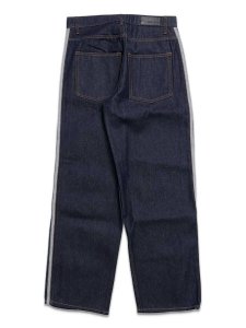 画像2: 【送料無料】ADIDAS FIREBIRD ADICOLOR DENIM MID-RISE STRAIGHT-INDIGO DENIM (2)