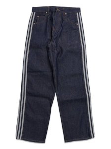 画像1: 【送料無料】ADIDAS FIREBIRD ADICOLOR DENIM MID-RISE STRAIGHT-INDIGO DENIM (1)