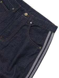画像4: 【送料無料】ADIDAS FIREBIRD ADICOLOR JORTS MID-RISE STRAIGHT-INDIGO DENIM (4)