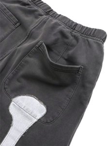 画像4: 【送料無料】VANSON 8/10 LENGTH FLEECE SHORT WHITE BONE DENIM PATCH (4)