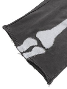 画像8: 【送料無料】VANSON 8/10 LENGTH FLEECE SHORT WHITE BONE DENIM PATCH (8)