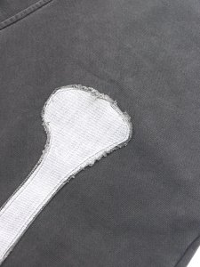 画像5: 【送料無料】VANSON 8/10 LENGTH FLEECE SHORT WHITE BONE DENIM PATCH (5)