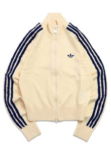 画像1: 【送料無料】ADIDAS WMNS KNITTED FIREBIRD TRACK TOP-WARM VANILLA/NIGHT INDIGO (1)