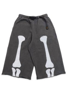 画像1: 【送料無料】VANSON 8/10 LENGTH FLEECE SHORT WHITE BONE DENIM PATCH (1)