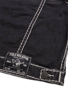 画像8: 【送料無料】TRUE RELIGION SUPER T HOODED DENIM JACKET SMOG OVERDYE BLACK WASH (8)