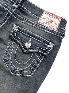 画像5: 【送料無料】TRUE RELIGION W JOEY LOW RISE SUPER T FLAP FLARE DANDELION FADE (5)