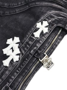 画像7: 【送料無料】GUAPI OBSIDIAN BLACK CROSS BUCKLE SHORTS (7)
