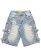 画像1: 【送料無料】GUAPI AQUA BLUE CROSS BUCKLE SHORTS (1)