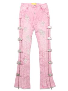 画像1: 【送料無料】GUAPI FRENCH ROSE CROSS BUCKLE DENIM (1)