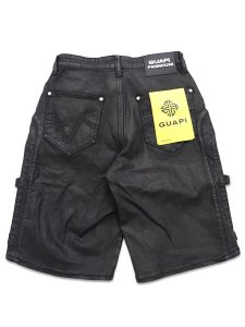 画像2: 【送料無料】GUAPI ALL BLACK CROSS BUCKLE SHORTS (2)