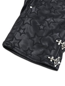 画像10: 【送料無料】GUAPI OBSIDIAN BLACK STARS LEATHER SHORTS (10)