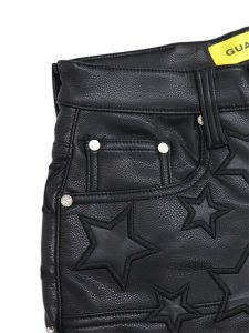 画像6: 【送料無料】GUAPI OBSIDIAN BLACK STARS LEATHER SHORTS (6)