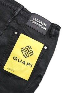 画像6: 【送料無料】GUAPI ALL BLACK CROSS BUCKLE DENIM (6)