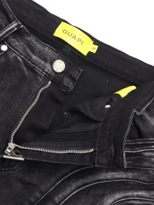 画像5: 【送料無料】GUAPI OBSIDIAN BLACK CROSS BUCKLE SHORTS (5)