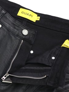 画像5: 【送料無料】GUAPI ALL BLACK CROSS BUCKLE SHORTS (5)