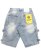 画像2: 【送料無料】GUAPI AQUA BLUE CROSS BUCKLE SHORTS (2)