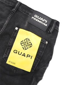 画像5: 【送料無料】GUAPI OBSIDIAN BLACK CROSS BUCKLE DENIM (5)