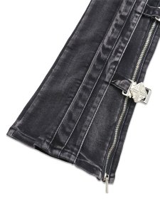画像6: 【送料無料】GUAPI OBSIDIAN BLACK CROSS BUCKLE DENIM (6)