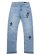 画像1: 【送料無料】ADVANCE LEVIS 505 CROSS LEATHER LT BLUE/BLACK (1)