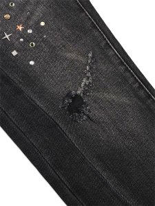 画像8: 【送料無料】mnml SKINNY CRYSTAL DENIM WASHED BLACK (8)