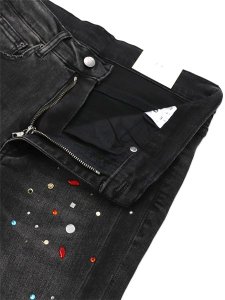 画像4: 【送料無料】mnml SKINNY CRYSTAL DENIM WASHED BLACK (4)