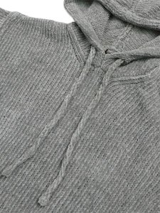 画像3: 【送料無料】Ten-c HODDED CHENILLE COTTON KNIT PIGEON GREY (3)