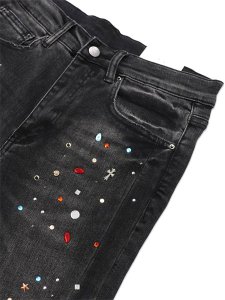 画像3: 【送料無料】mnml SKINNY CRYSTAL DENIM WASHED BLACK (3)