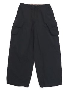 画像1: 【送料無料】Ten-c CARGO PANT OJJ GARMENT DYED NYLON TACTEL BLACK (1)