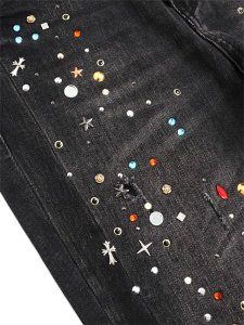 画像7: 【送料無料】mnml SKINNY CRYSTAL DENIM WASHED BLACK (7)