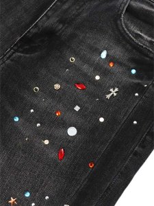 画像6: 【送料無料】mnml SKINNY CRYSTAL DENIM WASHED BLACK (6)