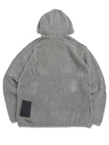 画像2: 【送料無料】Ten-c HODDED CHENILLE COTTON KNIT PIGEON GREY (2)