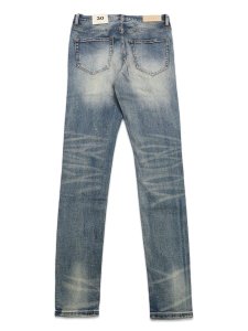 画像2: 【送料無料】mnml SKINNY CRYSTAL DENIM WASHED BLUE (2)