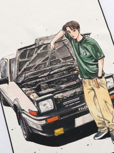 画像3: BILLIONAIRE BOYS CLUB INITIAL D COTTON TEE #2 WHITE (3)