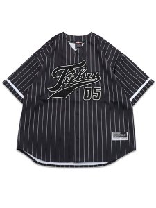 画像1: 【送料無料】FUBU PATCH BASEBALL SHIRTS BLACK (1)